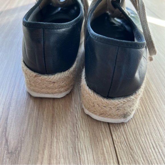 Black Platform Leather Sneakers - Picture 8 of 9